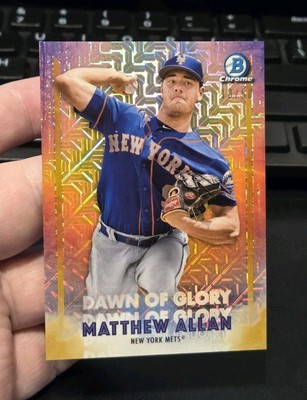 Matthew Allan GOLD #/50 SP 2021 Bowman Chrome Dawn of Glory MEGA MOJO REFRACTOR