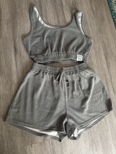 Women s Grey Two Piece Set Shorts And Tank Size M