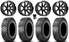 MSA Diesel 14" Wheels Black 30" Predator Tires Polaris RZR XP 1000 / PRO XP