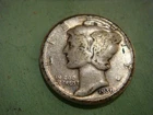 1936 S  Mercury Dime - Good cond album filler, actual coin in photo