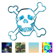 Skull Crossbones Death Pirate - Decal - Multiple Patterns Sizes - ebn1787
