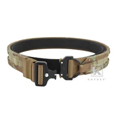KRYDEX Tactical Belt 1.75inch Heavy Duty Rigger MOLLE D-ring Quick Release Camo