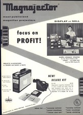 1960 PAPER AD Toy Rainbow Crafts Magnajector Projector Rand McNally