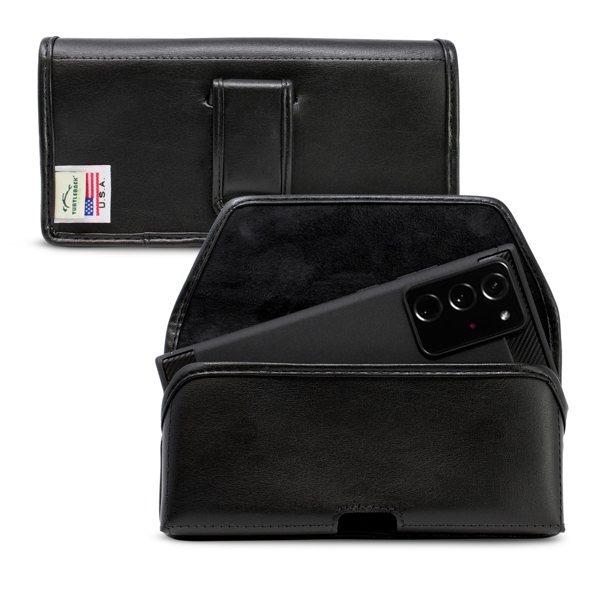 Note 20 Ultra w/ OB DEFENDER Holster Black Belt Clip Case Pouch Leather