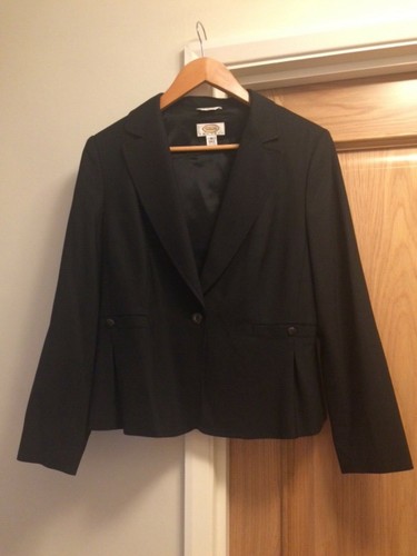 Ladies 'Talbots' Black Woollen Jacket 