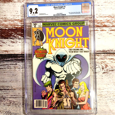 MOON KNIGHT #1 (1980) CGC 9.2, Newsstand. 1st App of Bushman. Marvel Comics.