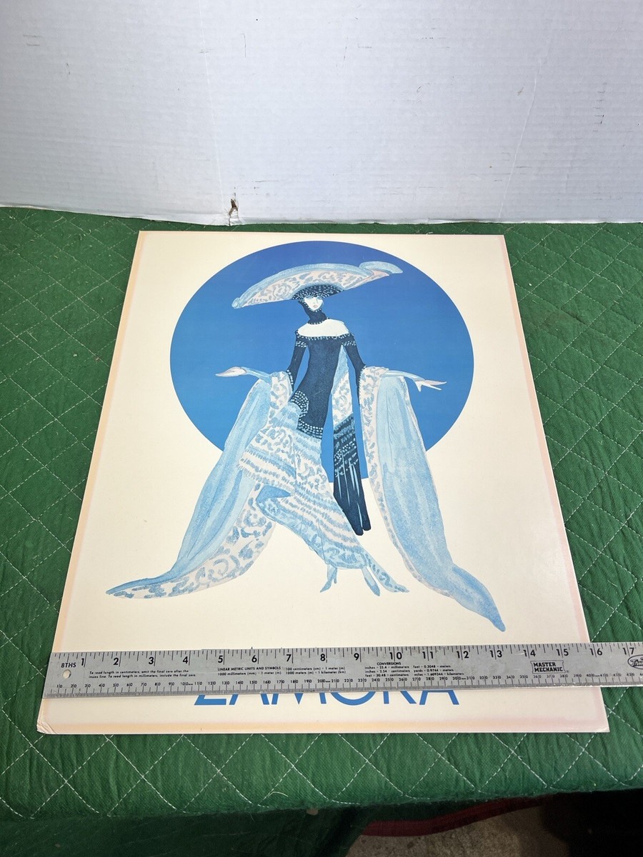 Vintage Jose De Zamora Blue Art Deco Giclee Print Advertising | eBay