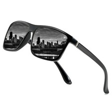 Rectangular Polarized Sports Sunglasses for Men Women Cycling Driving Fishing