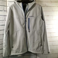 Mens Vuarnet Soft Polar Light Hooded Grey Windbreak Jacket Size Medium RN#119936