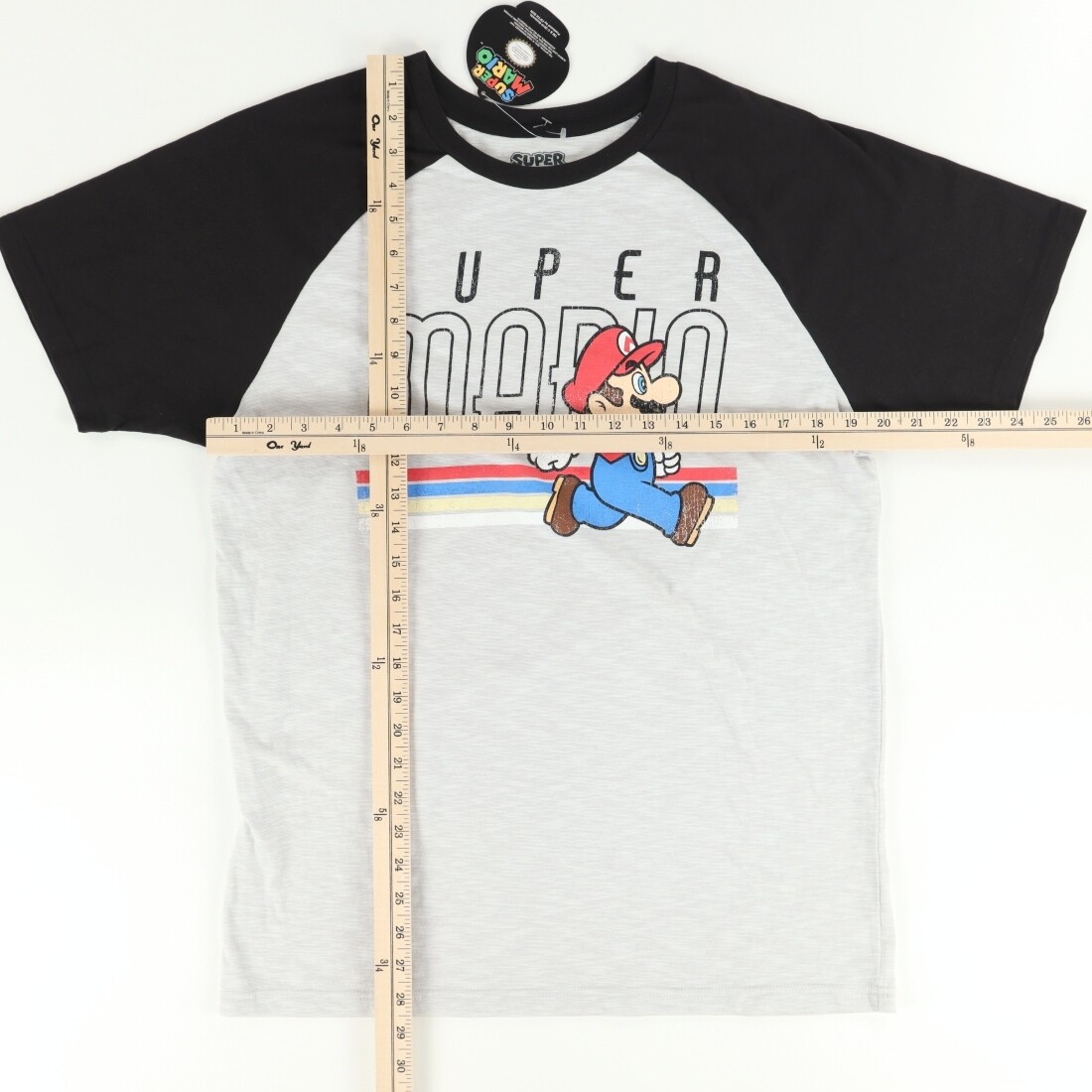 Super Mario 2019 Graphic Colorblock T-Shirt Men's L | eBay