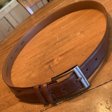 Allen Edmonds Brown Calf Leather Dress Belt Double Keep Made In USA 42 X 1 3/8โ
