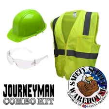 Hi-Vis Cap Style Safety Hard Hat & Hi-Vis Vest Construction Safety Combo PPE Kit
