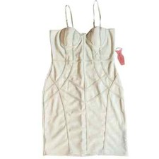 Haute Monde Bodycon Mint Green Dress w/ Built In Bra, Hidden Zipper, Size XL