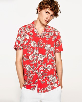 zara red shirt