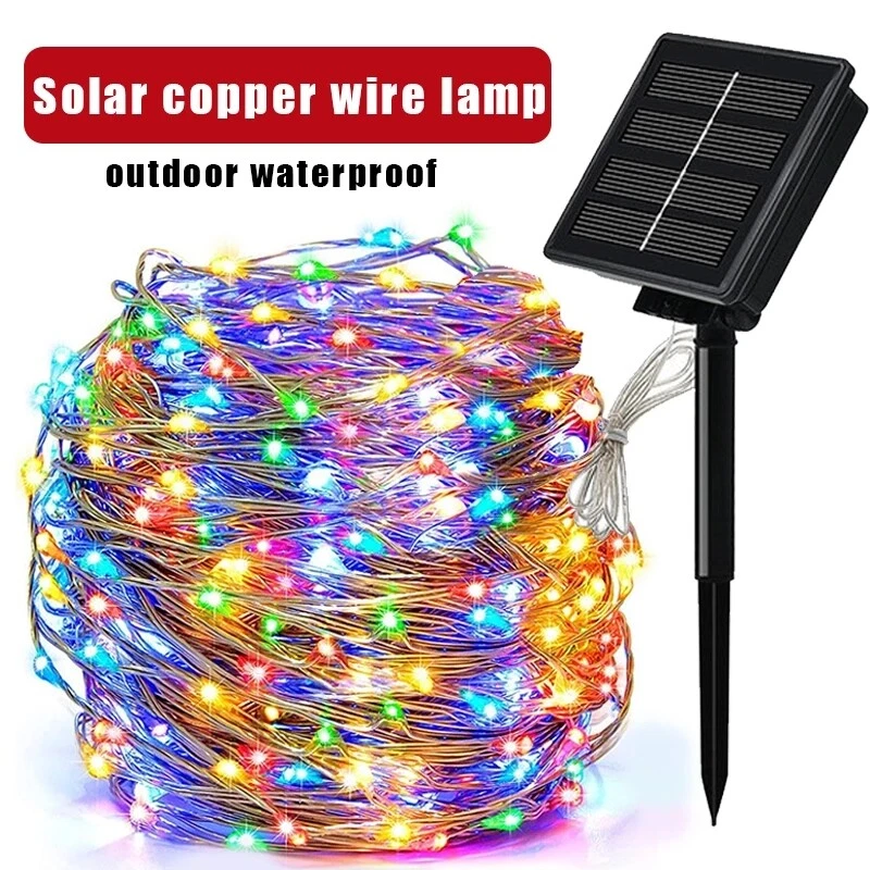 Solar String Lights LED Fairy Lights Outdoor Waterproof Copper Wire Garden Party - Image 4 of 4