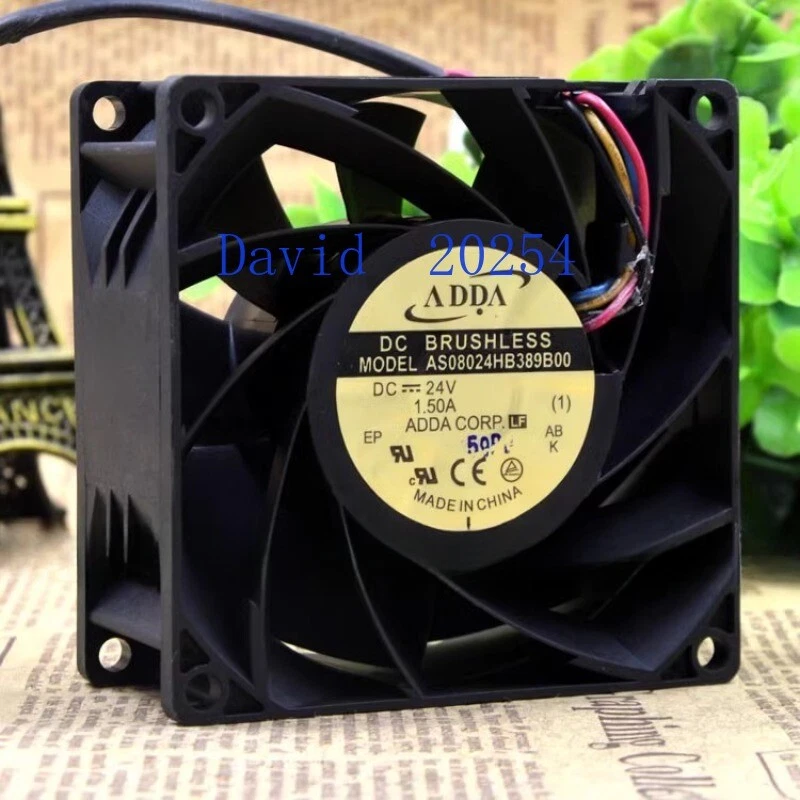 ADDA/ Taiwan Xiexi AS08024HB389B00 24V 1.5A 8038 4-wire PWM converter fan - Image 2 of 4