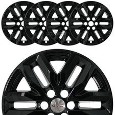 4 for GMC ACADIA 2017-2019 Black 18" Wheel Skins Hub Caps Aluminum Rim Covers
