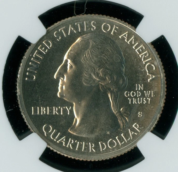 2017 S ELLIS ISLAND QUARTER NGC MS67 LOW POP RARE .  - Image 3 of 4