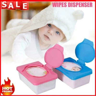Baby Wet Wipes Dispenser Holder Tissue Storage Box Case Home Office with Lid HOT