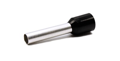 Hilpress  Aderendhülsen 6mm2 schwarz lang Hülse 18mm isoliert 6,0L 50 Stück