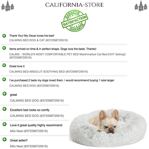faux fur soothing dog bed