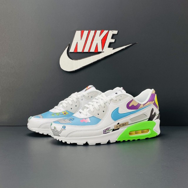 Size 10.5 - Nike Air Max 90 Flyleather x Ruohan Wang Multicolor 2020 for sale online | eBay