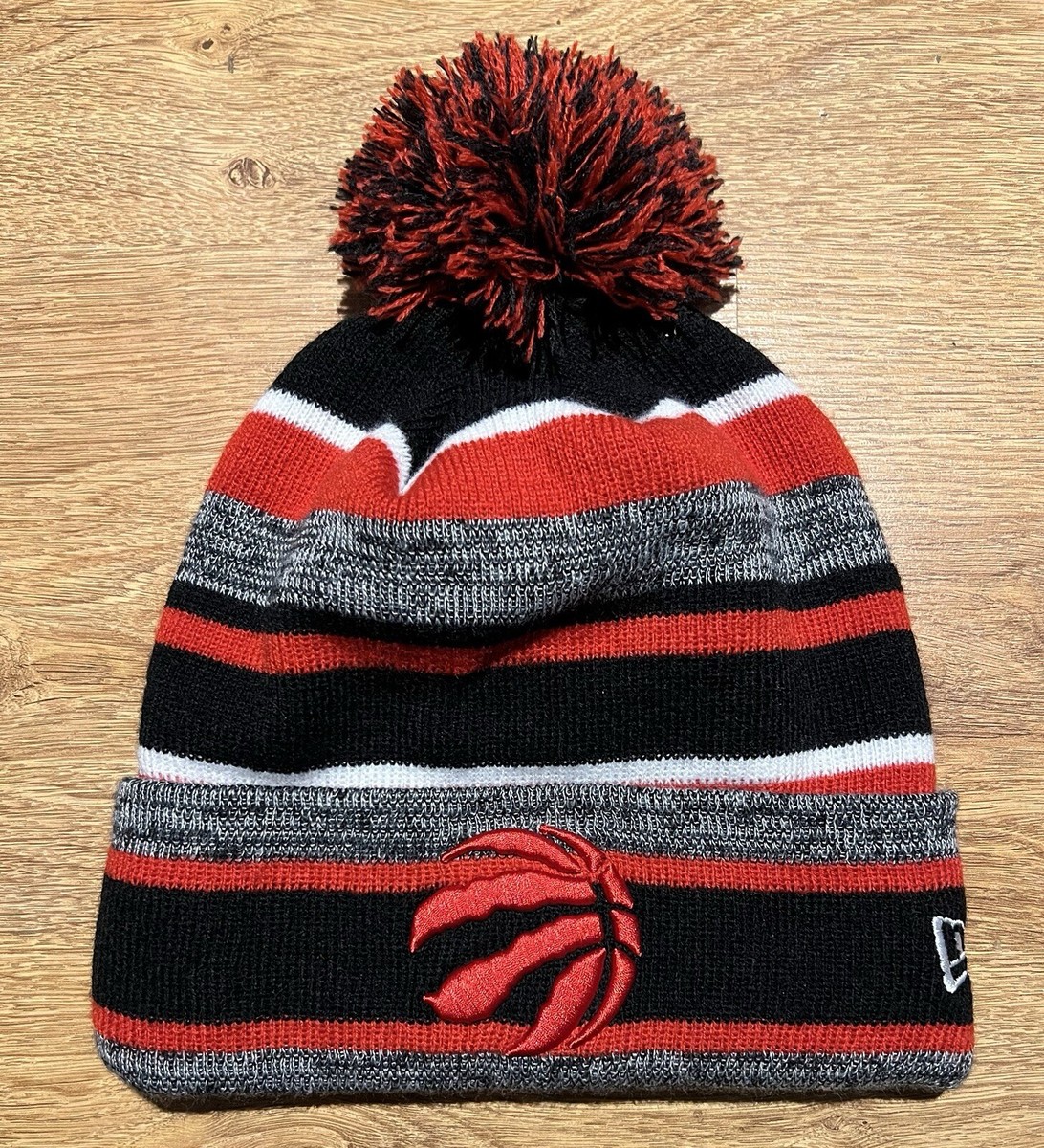 Toronto Raptors NBA Basketball Stripes New Era Men's Toque Beanie