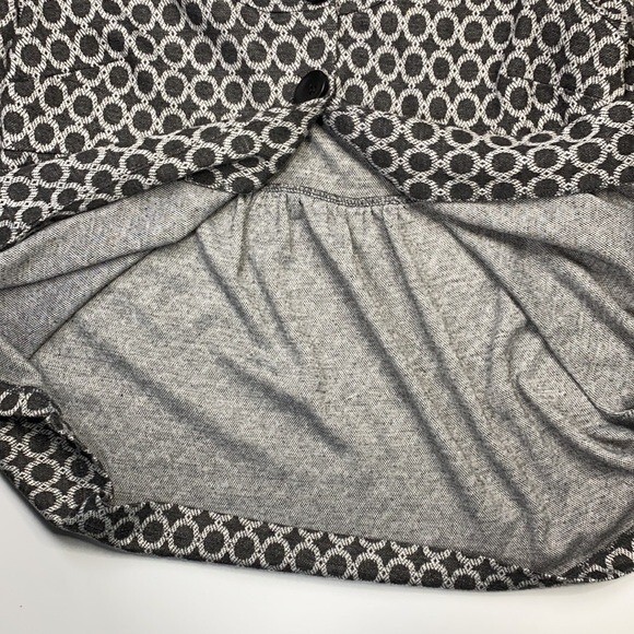 Notations Gray Black Circle Patterned Button Fron… - image 10