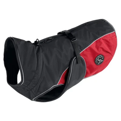 Hunter Hundemantel Uppsala Cozy anthrazit/rot für Hunde, wasserabweisend, warm