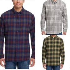 Weatherproof Vintage Flannel Shirt Men Big Tall XLT  Long Sleeves Chest Pocket
