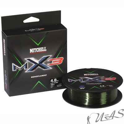 Mitchell Mx3 Mono 300M Grün Oder Klar Auswahl Monofile Qualitäts Angelschnur Sha