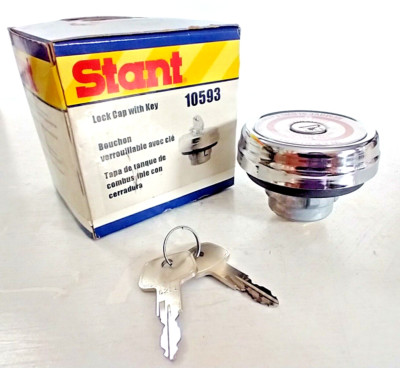 Locking Gas Cap Locking Fuel Tank Cap with Keys Vintage Chrome STANT  G793/10593