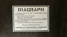 Vintage 1909 American Diagraph Company Marshall Field Original Ad 721