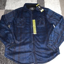 Weatherproof Men's Soft & Warm Polar Fleece Button Up Shirt Jacket Medium NWT