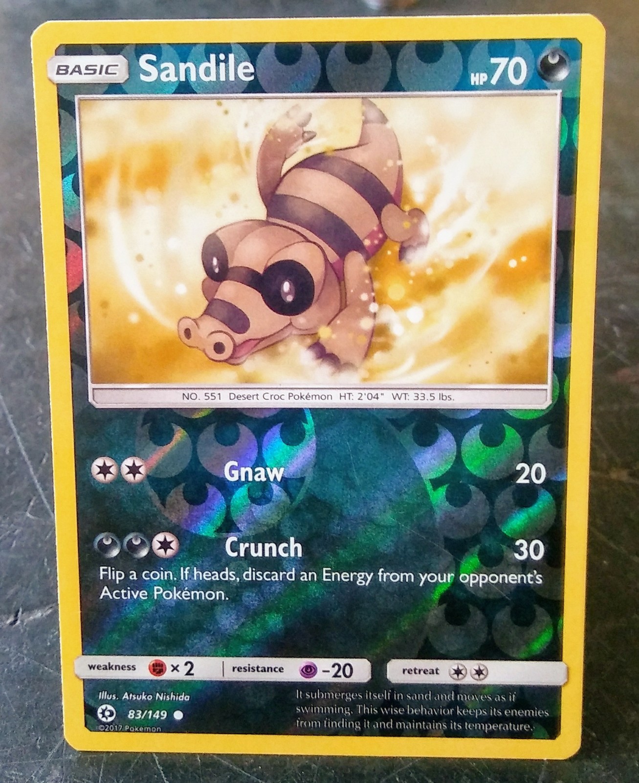 Sandile Pokemon Card - Printable Cards