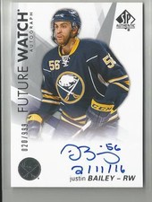 2016-17 SP Authentic Future Watch Justin Bailey Inscribed Autograph RC #ed / 999