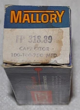 MALLORY # FP 318.89 100-100-750 MFD, 250-250-100 VDC CAPACITOR NEW SURPLUS