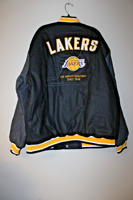 New NBA Los Angeles Lakers wool reversible embroidery heavy jacket