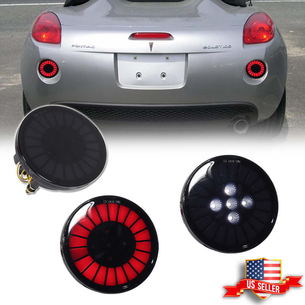 Smoke LED Tail & Backup Lights For 02-09 GMC Envoy & 06-09 Pontiac Solstice (Pair)