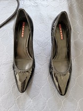 Prada Women s Black Patent Leather Heels Size 36 1/2