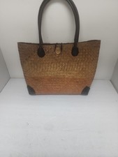 Women's Large Straw Handbag Wheat NWOT