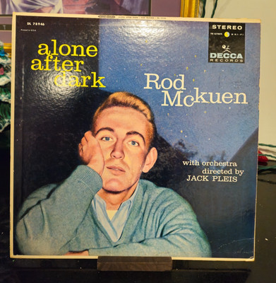 Rod Mckuen Alone After Dark Vinyl LP Record (1960 Decca DL78946) VG+