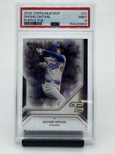2025 TOPPS MLB MVP COLLECTION #21 SHOHEI OHTANI PURPLE FOIL 75/75 PSA9 🐐