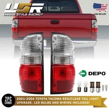 Depo Jdm Style Redclear Rear Tail Lights Led Bulbs For 01-04 Toyota Tacoma