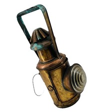 Vintage Nakamura Brass Boat Nautical Railway Railroad Lantern With Patina
