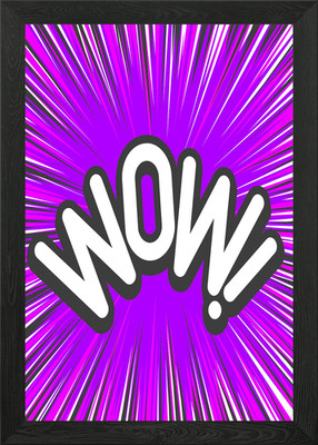 WOW Cool Pop Art Stil Gerahmtes Wandbild Poster Leinwanddruck Bild