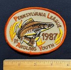 Embroidered Patch Pennsylvania League of Angling Youth Walleye Fish 1987 Fishing — photo 1