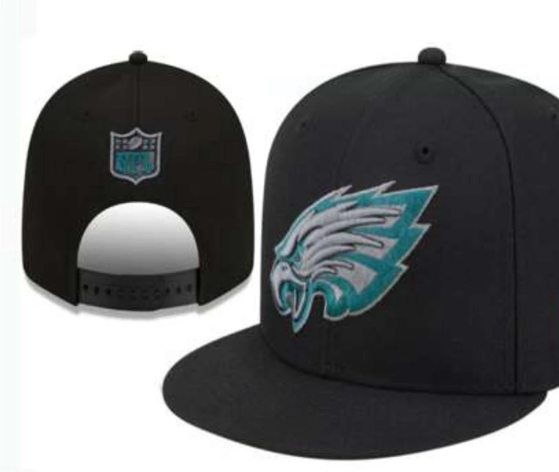 Philadelphia Eagles Snapback Hat Black Adjustable Flat Brim Football Cap