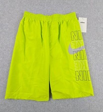 Nike Swim Boys Size X-Large Swimming Trunks Shorts Green Logo Bathing Suit NEW