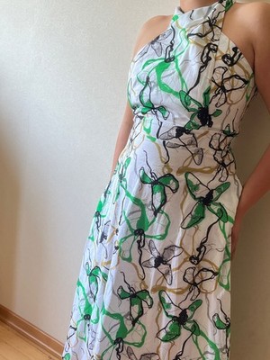 NEU Adolfo Dominguez Print Sommerkleid Baumwolle mit Etikett